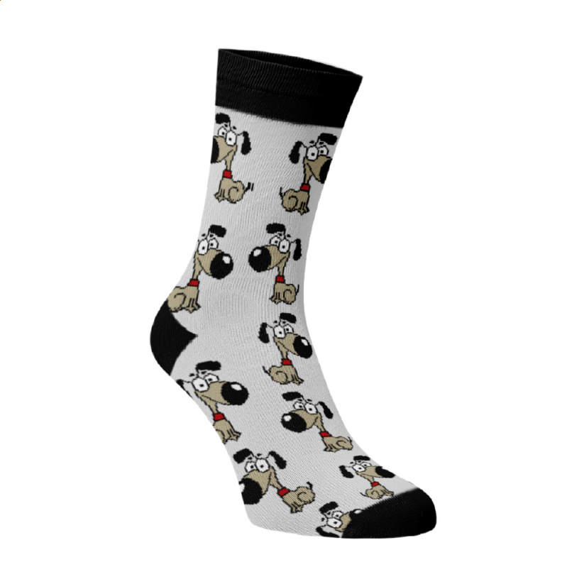 Boldog zokni Kutyusok - Szín: Szürke, Méret: 45-46, Alapanyag: Pamut