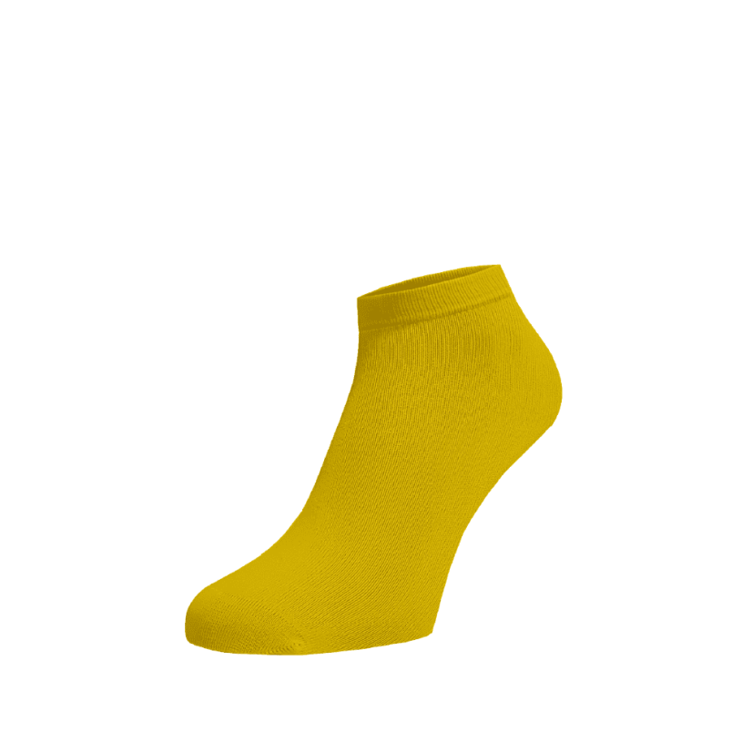 Kotníkové ponožky Žluté - Barva: Žlutá, Velikost: 42-44, Materiál: Bavlna