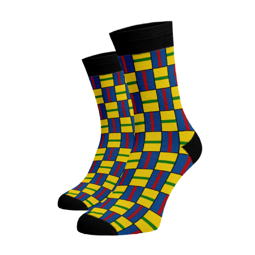 Veselé ponožky Afro 2 - Barva: Žlutá, Velikost: 35-38