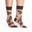 Veselé ponožky Koně - Barva: Béžová, Velikost: 42-44, Materiál: Bavlna