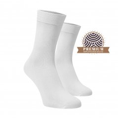 Ponožky z mercerované bavlny - bílé