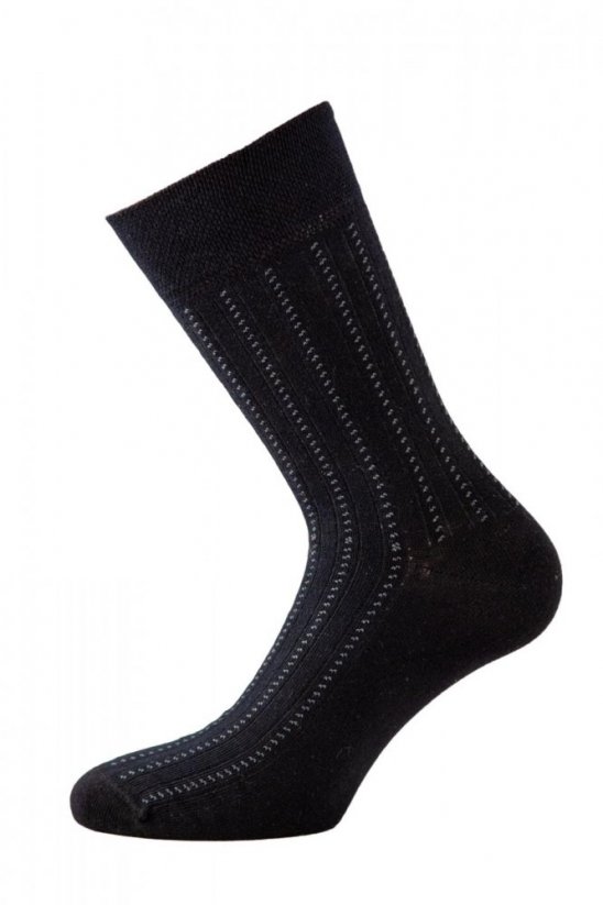Společenské ponožky Adam - Barva: Černá, Velikost: 42-44, Materiál: Bavlna