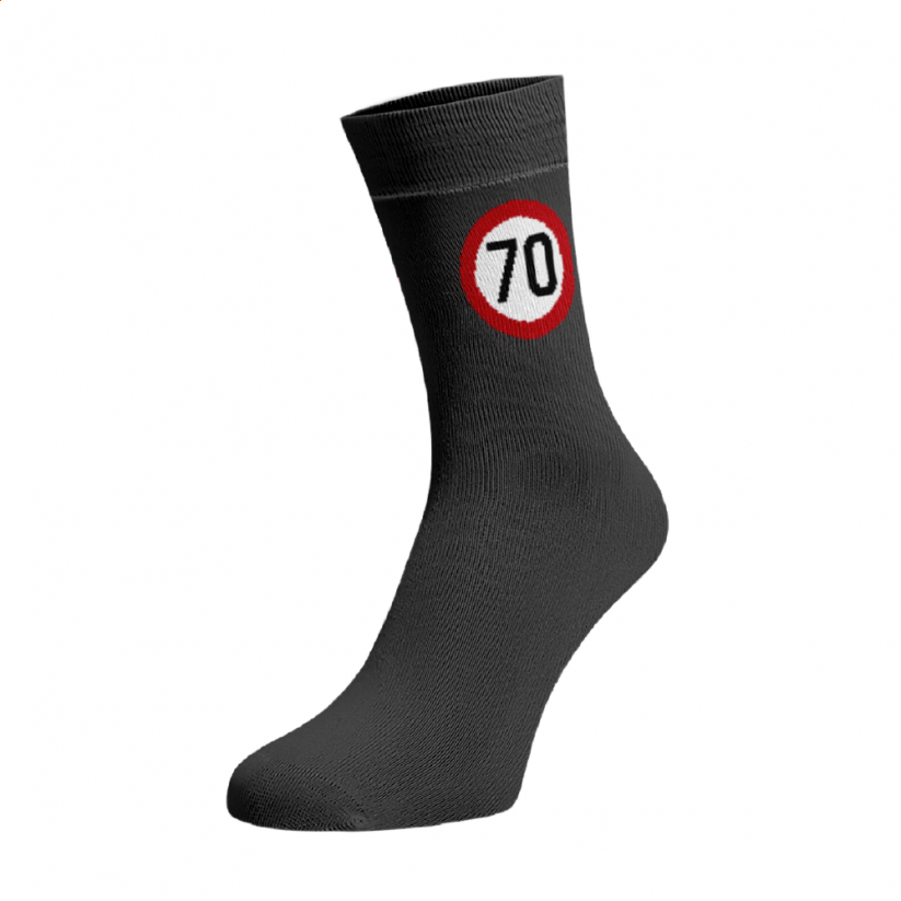 Veselé ponožky Rychlost 70 - Barva: Tmavě šedá, Velikost: 45-46, Materiál: Bavlna