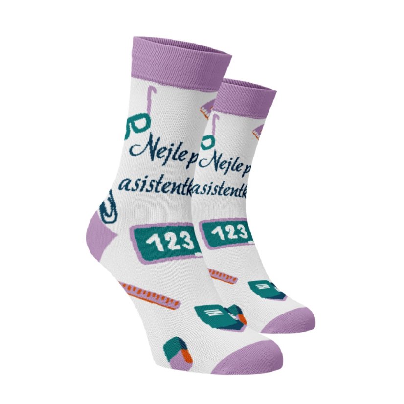 Veselé vysoké ponožky - Nejlepší asistentka
