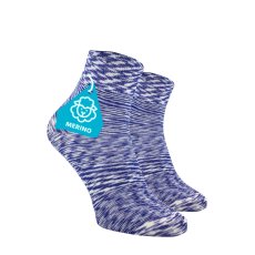 FINE MERINO Közepes zokni – melírozott kék