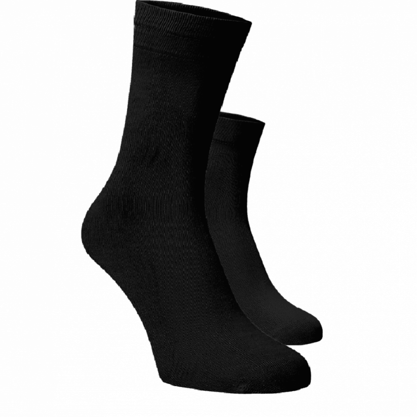 Stredné ponožky čierne - Barva: čierna, Veľkosť: 47-48, Materiál: Bavlna