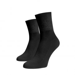 Középhosszú zoknik erősített frottír - fekete