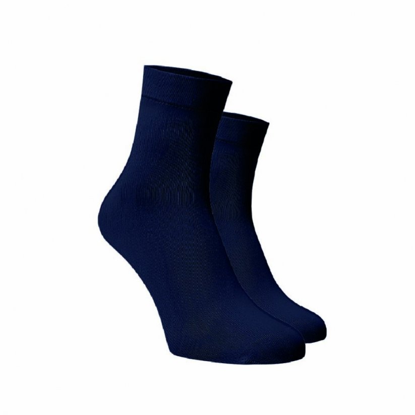 Bambusové střední ponožky tmavě modré - Barva: Modrá, Velikost: 45-46, Materiál: Viskoza (Bambus)