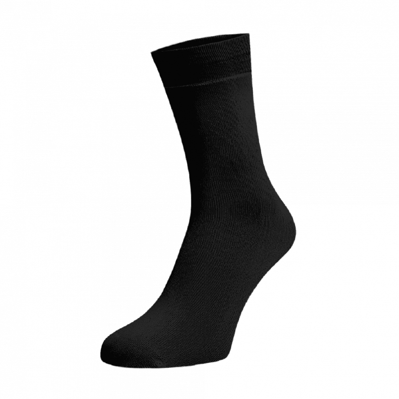 Bambusové vysoké ponožky černé - Barva: Černá, Velikost: 42-44, Materiál: Viskoza (Bambus)