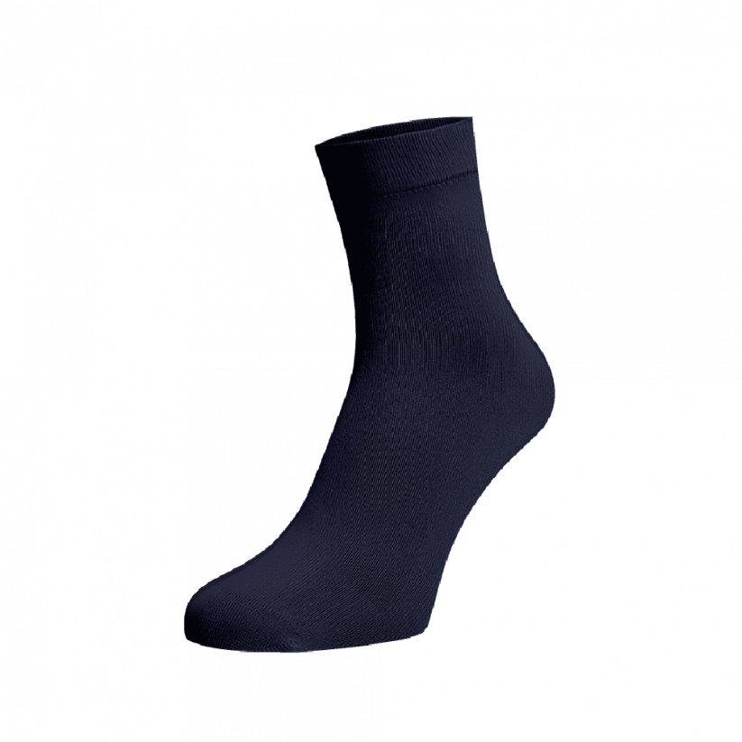 Střední ponožky tmavě modré - Barva: Tmavě modrá, Velikost: 39-41, Materiál: Bavlna