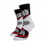 Veselé ponožky Motorky - Barva: Bílá, Velikost: 42-44, Materiál: Bavlna