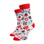 Veselé ponožky Folklor - Barva: Bílá, Velikost: 42-44, Materiál: Bavlna