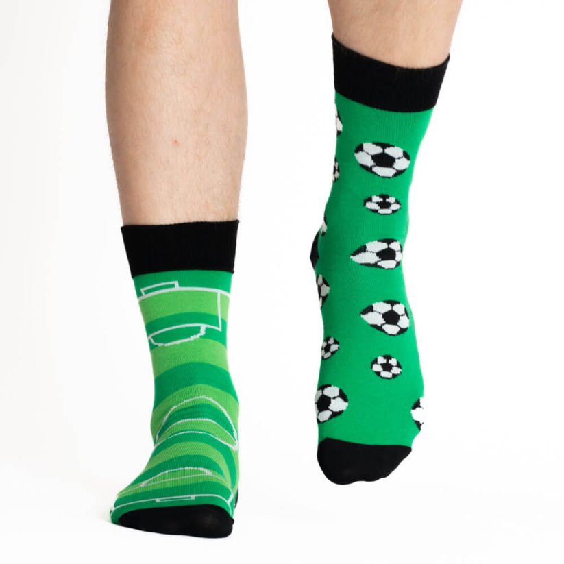 Veselé ponožky Fotbal - Barva: Zelená, Velikost: 45-46, Materiál: Bavlna