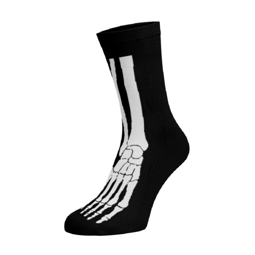 Vidám zokni Csontváz lábak - Szín: Fekete, Méret: 35-38