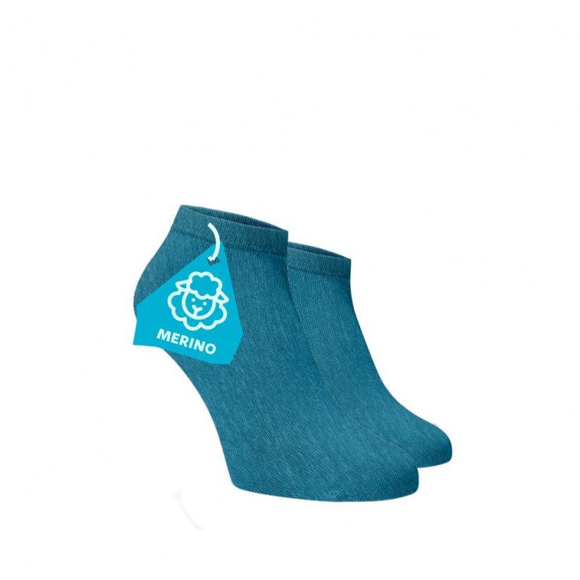 Členkové ponožky MERINO - svetlo modré - Veľkosť: 39-41, Materiál: Vlna (Merino)