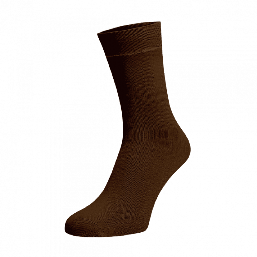 Vysoké ponožky Tmavo hnedé - Barva: Tmavě hnědá, Veľkosť: 45-46, Materiál: Bavlna