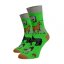 Veselé ponožky Kůň - Barva: Zelená, Velikost: 39-41, Materiál: Bavlna