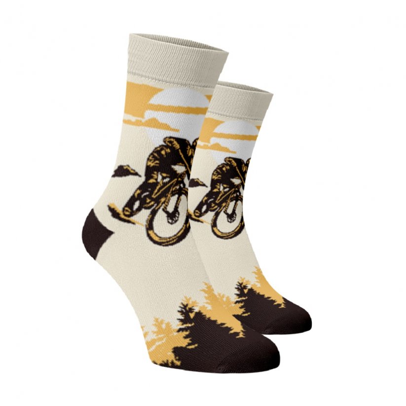 Veselé ponožky -  sjezdy na kole