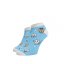Veselé členkové ponožky Zuby - Barva: Blankytná, Veľkosť: 45-46, Materiál: Bavlna