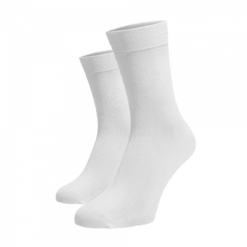 Bambusové vysoké ponožky biele - Barva: Biela, Veľkosť: 45-46, Materiál: Viskoza (Bambus)