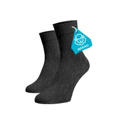 FINE MERINO Közepes hosszúságú zokni - sötétszürke