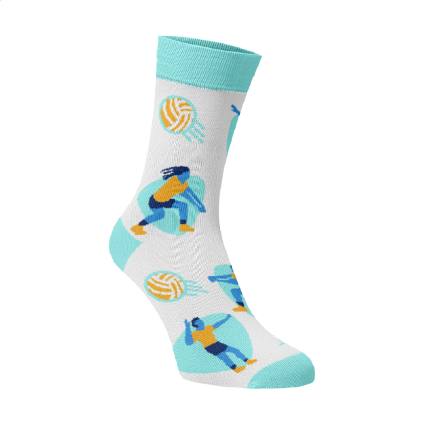 Veselé vysoké ponožky - volejbal