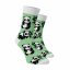 Veselé ponožky Pandy - Barva: Světle zelená, Velikost: 39-41, Materiál: Bavlna