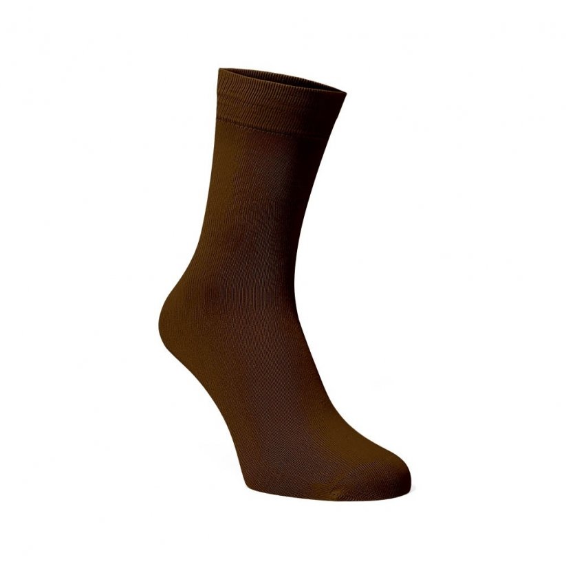 Vysoké ponožky Tmavě hnědé - Barva: Tmavě hnědá, Velikost: 35-38, Materiál: Bavlna