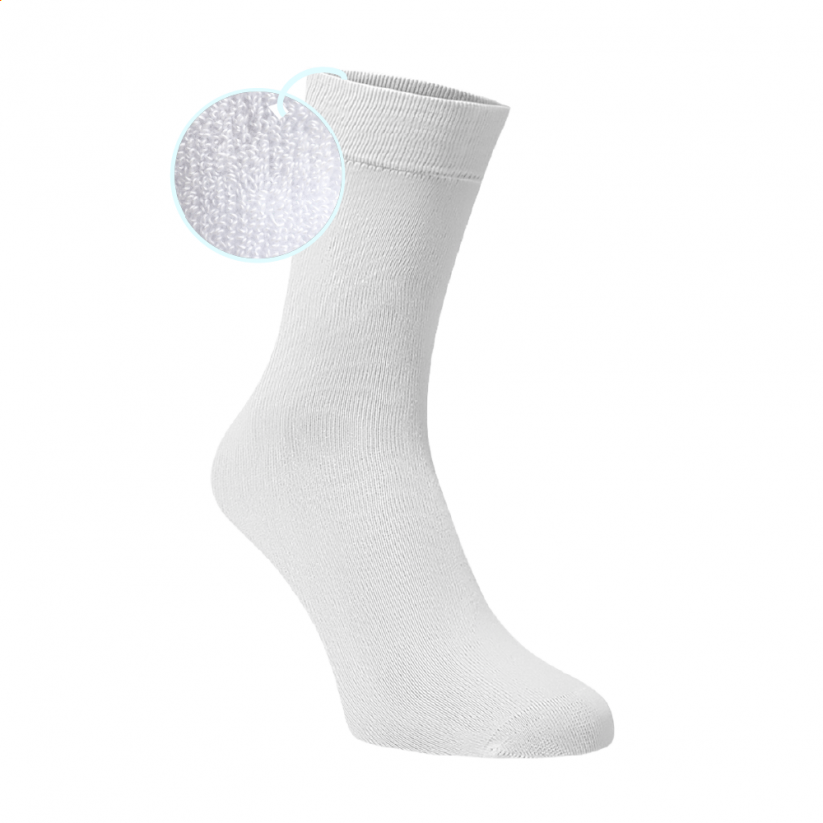 Vysoké teplé ponožky Biele