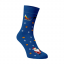 Veselé ponožky Santa - Barva: Modrá, Velikost: 39-41, Materiál: Bavlna