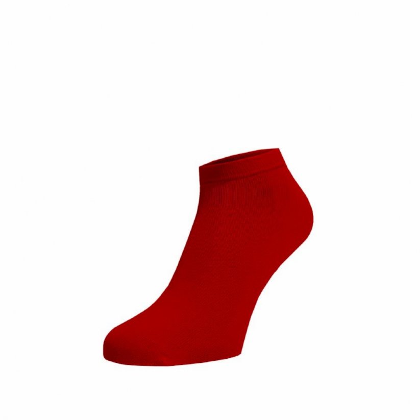 Bambusové kotníkové ponožky Červené - Barva: Červená, Velikost: 45-46, Materiál: Viskoza (Bambus)