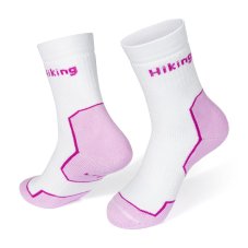 Vastag sportzoknik Hiking - fehér-lila