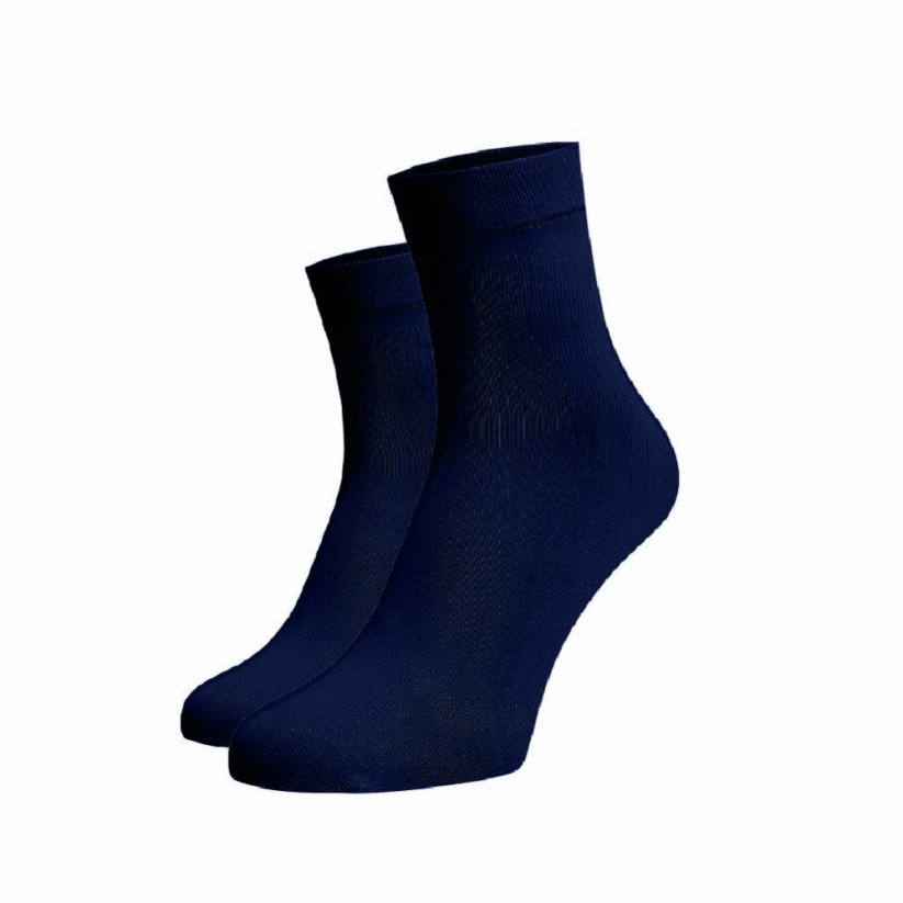 Bambusové strednej ponožky tmavo modré - Barva: Modrá, Veľkosť: 42-44, Materiál: Viskoza (Bambus)