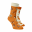 Veselé ponožky Lištičky - Barva: Oranžová, Velikost: 39-41, Materiál: Bavlna