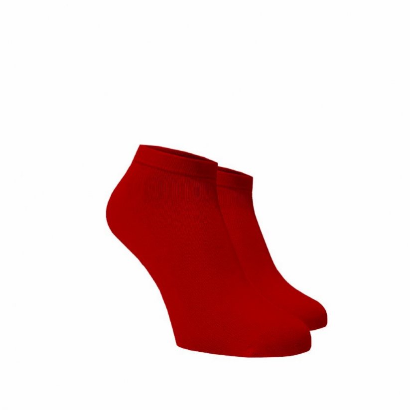 Bambusové členkové ponožky Červené - Barva: Červená, Veľkosť: 35-38, Materiál: Viskoza (Bambus)