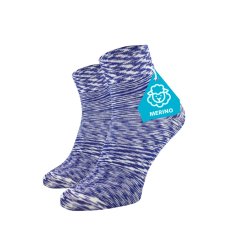 FINE MERINO Skarpetki średnie – melanżowy niebieski