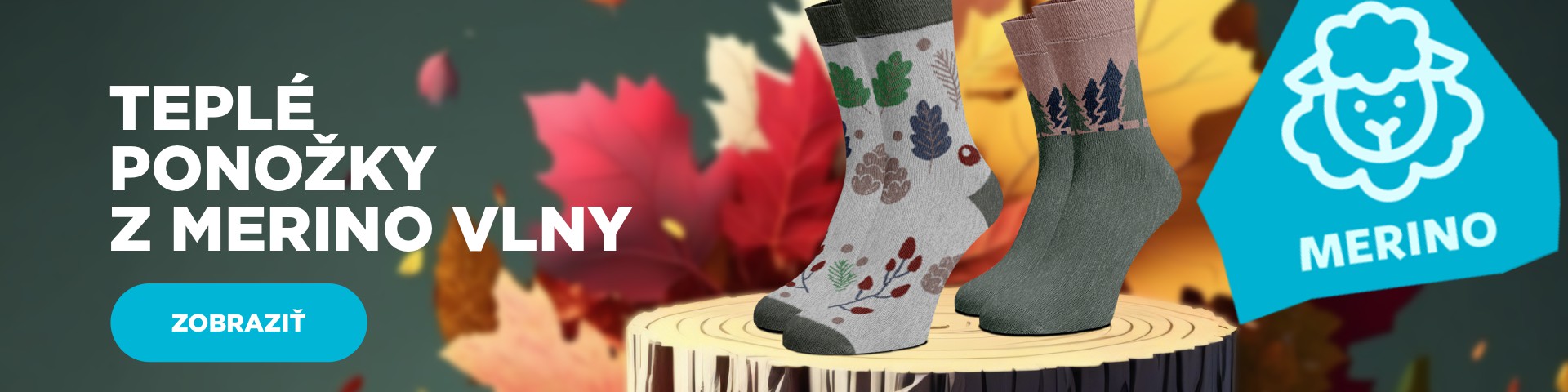 Teplé ponožky z merino vlny