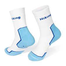 Vastag sportzoknik Hiking - fehér-kék