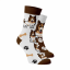 Veselé ponožky Kolie - Barva: Bílá, Velikost: 35-38, Materiál: Bavlna