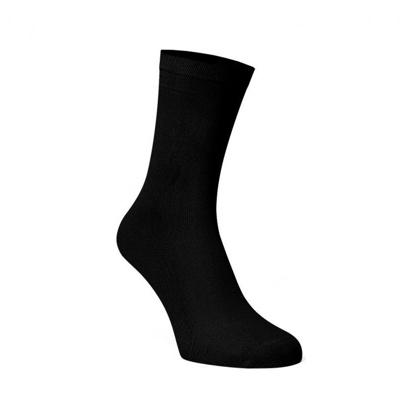 Akciós készlet 3 pár magas zokniból - fekete - Szín: Fekete, Méret: 45-46, Alapanyag: Pamut