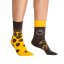 Veselé ponožky Káva - Barva: Tmavě hnědá, Velikost: 35-38, Materiál: Bavlna