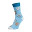 Veselé ponožky Zuby - Barva: Blankytná, Velikost: 45-46, Materiál: Bavlna