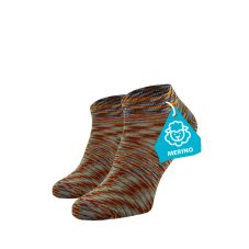 FINE MERINO Bokazokni – melírozott barna