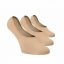 Neviditeľné ponožky ťapky telové 3pack - Barva: Béžová, Veľkosť: 45-46, Materiál: Bavlna