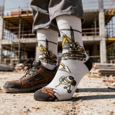 Veselé ponožky - stavař