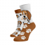Veselé ponožky Bígl - Barva: Bílá, Velikost: 39-41, Materiál: Bavlna