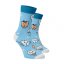 Veselé ponožky Zuby - Barva: Blankytná, Velikost: 45-46, Materiál: Bavlna