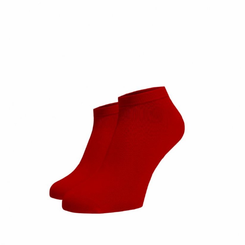 Bambusové kotníkové ponožky Červené - Barva: Červená, Velikost: 35-38, Materiál: Viskoza (Bambus)