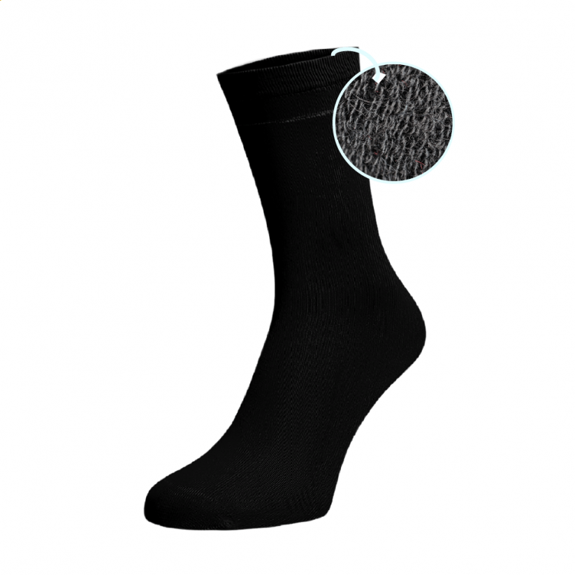 Magas meleg fekete zokni - Szín: Fekete, Méret: 42-44, Alapanyag: Pamut