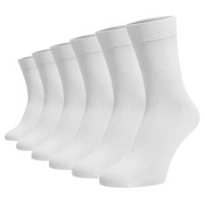 Zvýhodněný set 6 párů vysokých ponožek - bílá
